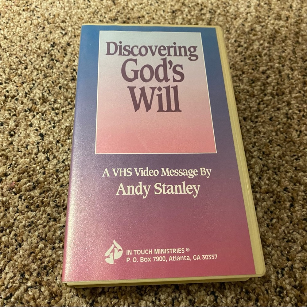 Discovering God’s Will VHS by Andy Stanley Vintage 1992 In Touch Ministr…